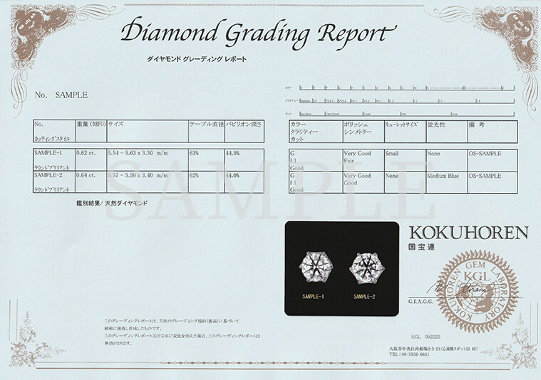 国宝連　鑑定書複数石タイプ